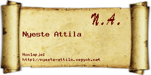 Nyeste Attila névjegykártya